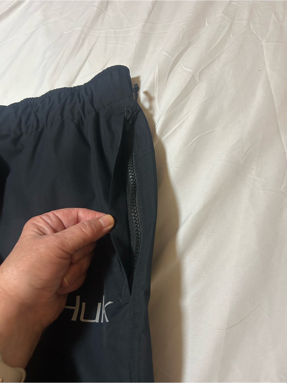 Huk Gunwale Pants Black Size L Windproof Waterproof Fishing Gear Men - Picture 12 of 16